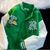 Men S Jackets American Retro Alphabet Embroidery Jackets Coats Men S Y2K Street Hip Hop Baseball Suit paar Casual Trend Jacket Top 230308