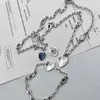 20% OFF 2023 New Luxury High Quality Fashion Jewelry for Double Red Blue Enamel Heart Necklace Love Bracelet Drop Glue Women Ear Studs Versatile Simple