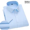 Men's Casual Shirts Half Sleeve Shirt Men Slim Short Button Up For Social Workwear Solid Color Business Regular Fit