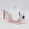 Food Savers Storage Containers Makeup Organizer Box med LED Light Mirror Portable Travel Cosmetics Touch Case 230307