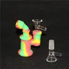 bocal de silício de cachimbo de vidro para bongs de vidro mini nectar de silicone Dab palha de palha equipamentos de óleo plataforma de tubulação de fumantes