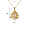 Women shell design freshwater pearl s925 silver pendant necklace sexy and charming collar chain necklace jewelry valentine's day gift