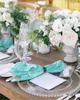 Table Napkin Teal Green Marble Texture 4/6/8pcs Napkins Restaurant Dinner Wedding Banquet Decor Cloth Supplies Party Decoration