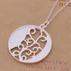 Pendant Necklaces AN426 Sterling Necklace Fashion Jewelry The Disc Pattern Hanging /gsiapjpa Awuajoba Silver Color