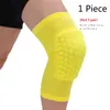 Knie -pads 1 pc Honeycomb Sleeve Basketball Brace Elastische knieper Beschermende Gear Patella Foam Support Volleybal