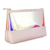 Makeup Bag Holographic TPU Clear Cosmetic Bags Portable Travel Waterproof Storage Case Toalettete Pouch for Women Girls