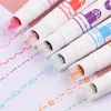 Avantajlar 6pcs Yararlı yaygın olarak kullanılan rahat kavrama çok renkli silindir çizgisi şekilli Hediye Eğrisi Kalemi Eğrisi Liner J230302