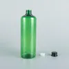 収納ボトル15pcs 500ml空のビッグクリアホワイトボトルパッケージシャワージェルシャンプー液液soap化粧プラスチック用アルミニウムキャップ