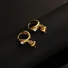 Stud Earrings Africa Heart For Women Gold Color Girl Jewelry Arab Middle East Gift