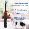 칫솔 Seago SG507B Sonic Electric Toothbrush 성인 타이머 브러시 USB 충전식 전자 칫솔 헤드 교체 홀더 선물 230308