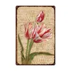 Rétro fleurs art décor métal étain signe rétro plaques rose pivoine lavande art plaque vintage affiche jardin salle maison mur personnalisé décor cadeau taille 30 x 20 cm w02