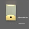 Vägglampa modern säng interiör med USB laddningsdekoration för sovrumsläsning belysning el headboard led ljus