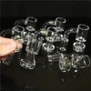 Hookahs kvarts terp vakuum bangers domeless terp slurper upp oljebanger nagel med 25 mm hink 30 mm botten för glas bong riggar