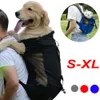 Voyage de chien à l'extérieur Sac à animal de compagnie respirant pour grand S Golden Retriever Bulldog Backpack Adgable Pet Products 230307