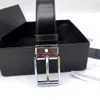 Men Genuine Leather Reversible Belt Classic Casual Dress Belts with Prong Buckle Including Box295k