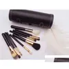 Makeup Brushes M Brand 9 Pcs Set Kit Travel Beauty Professional Wood Handle Foundation Lips Cosmetics Brush Drop Delivery Health Too Dhhfx