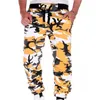 Calça feminina s homens jogadores camuflagem calça de moletom de esportes casuais CAMO LIMPENTE ATRAVÉS