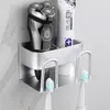 Porte-brosse à dents support mural en alliage d'aluminium porte-dentifrice salle de bain ménage gain de place accessoires 230308