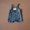 Jumpsuits 2023 pojkar flickor denim overaller sommar bomull mode barn byxor