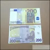 Autres fournitures de fête festives Fake Money Banknote 10 20 50 100 200 US Dollar Euros Réaliste Toy Bar Props Copie Devise Film Faux DhurkRPAE84JC