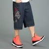 Men's Shorts Summer Loose Wide Leg Fashion Embroidered Hip Hop Denim Oversize Baggy Washed Jeans Plus Size 44 230308