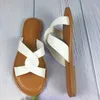 Pretty Slides S Mulheres planas Moda Slippers Summer Soled Soled Durável PU casual para fêmea de grande tamanho Fahion Slipper Caual