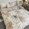 Bedding sets Sweetheart Bedding Set Fashion Tiger Single Double Queen Size Flat Sheet Quilt Duvet Cover Pillowcase Bed Linens Home Textile 230308