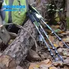 Pólos de trekking 1pc kodenor fibra de carbono bengala bengala telescópica 3 seção bloqueio externo dobrável dobramento 63135cm Handelim reto 230307