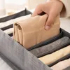 Clothes Storage Box Drawer Organizer 7/9 Grids Washable Foldable Drawer Clothes Compartment Storage Bag for Tidy Jeans T-shirt Leggings