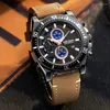 Zegarek 2023 Megir marka moda swobodni mężczyźni chronografy zegarki skórzany luksusowy sport kwarcowy zegarek męski zegar Masculino