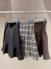 Spódnice kuzuwata japoński styl moda mujer faldas lato jupes kratę w talii marszczona opakowanie bioder spódnica krótka culottes 230308