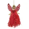 Julekorationer Winged Angel Doll Hanging Xmas Tree Pendants Ornament Home Decor Five Styles Produkt