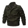 Mäns jackor 2023 Spring Casual Cotton Military Jacket Outdoor Lose Large Tooling