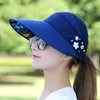 Wide Brim Hats Summer Sun Hat With Pearl Adjustable Big Heads Wide-brimmed Beach UV Protection Packable Visor HatWide