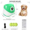 Dog Toys Tuggar laddningsbara tennis ER Automatisk PET S Toy Mini Throwing Pinball Machine Fun Interactive Throw Device 230307