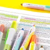 Highlighters 1pc Highlighter Pen 2 Цвет в 1 флуоресцентных маркерах Пополняемые выдвижные выдвижные высокопоставленные маркеры для маркировки высококачественного рисования Doodling J230302