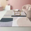 Tapijt Noordse stijl Geometrische woonkamer Tapijt Rug Moderne luxe slaapkamer Bedbout Tapijt Tapijt Huisdecoratie Parlor Zacht vierkant Fluize vloermat 230308