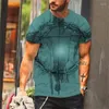 T-shirts pour hommes 2023 Summer Welligkeit Pattern Sports Respirant Manga T-shirt de grande taille pour hommes Chemise à manches courtes imprimée en 3D Harajuk