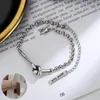 Charm armband trendiga armband pärla länkade lycka smycken gåvor silver färg kvinnor flickor gåva