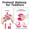 Beauty Fashion Play Play Makeup Toys for Girls Fake Make Up Kits Bag Bag Toddler Cosmetics Lipstick Shotelash Brush Toy Girl Girl Gifts 230307