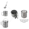 Camp Kitchen Lixada Pot Camping Water Cup Mug Lightweight 750ml 350ml Spork Outdoor Geschirr 230307