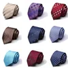 150 pcs Hommes Cravate 7.5 cm Cravates Business Party De Mariage Tenue de Cérémonie Polyester Soie Accessoires De Mode En Gros 60 couleurs