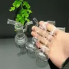 Tuyaux fumeurs transparents portables en verre spécial en verre bouteille de tabac w