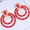 Baumeln Ohrringe Große Samt Runde Pendientes Mujer Moda 2023 Erklärung Tropfen Frauen Vintage-Schmuck Punk Gold Kette Marke Brincos Femme