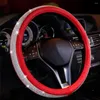 Steering Wheel Covers Protective Comfortable Grip Rhinestone Fashion Auto Parts For Automobiles