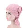 Beanies Beanie/Skull Caps Women Bubble Cotton Hat Stretch Chemo Cancer Cap Solid Color Elastic Beanie Bonnet Turban Hair Loss Cover