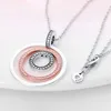 925 Silver Fit Pandora Halsband Hänge hjärta kvinnor mode smycken Armband Smycken DIY Vacker gåva