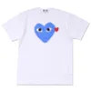 Designer TEE Men's T-Shirts CDG Com Des Garcons T Shirt Mens XL White Short Sleeve red Heart Womens Size XL
