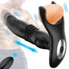 Anal Toys THROSTING PLUG Vibrator Penis Ring For Men Masturbator Silicone Butt Male Prostate Massager Dildo Sex For Gay 230307