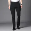 Men's Pants Dress High Quality Elastic Formal Suit Business Casual Trousers NonIron Slim Fit Fashion Korean Black Blue 230307